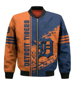 Detroit Tigers Bomber Jacket Quarter Style - MLB