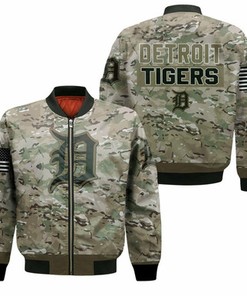 Detroit Tigers Camouflage Veteran 3D Bomber Jacket Model 1873