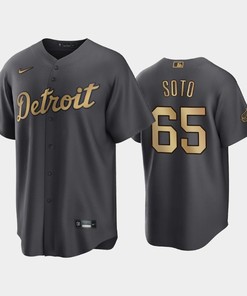 Detroit Tigers Gregory Soto 65 2022-23 All-Star Game AL Charcoal Jersey