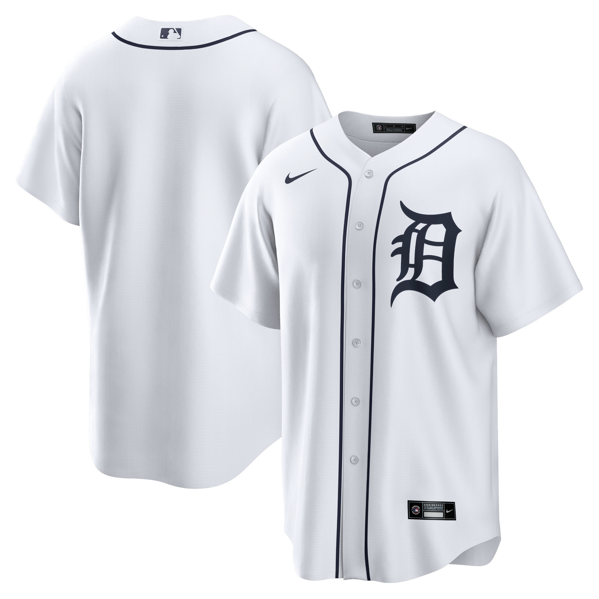 Detroit Tigers Home Replica Team Jersey - White Mlb