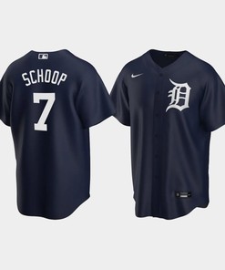 Detroit Tigers Jonathan Schoop 7 Alternate Men's Jersey - Navy Jersey