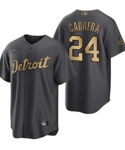 Detroit Tigers Miguel Cabrera Charcoal 2022-23 All-Star Game Jersey