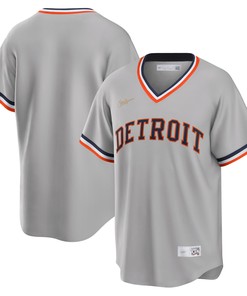 Detroit Tigers Road Cooperstown Collection Team Jersey - Gray Mlb