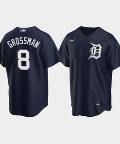 Detroit Tigers Robbie Grossman 8 Alternate Men's Jersey - Navy Jersey