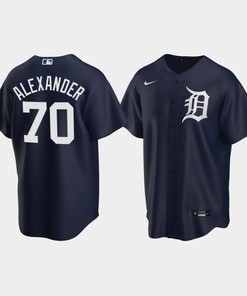 Detroit Tigers Tyler Alexander 70 Alternate Men's Jersey - Navy Jersey
