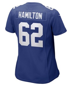 Devery Hamilton New York Giants Women's Game Player Jersey - Royal