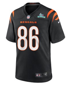 Devin Asiasi 86 Cincinnati Bengals Super Bowl LVII Champions Men Game Jersey - Black