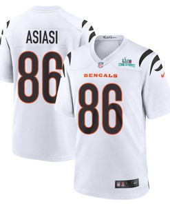 Devin Asiasi 86 Cincinnati Bengals Super Bowl LVII Champions Men Game Jersey - White