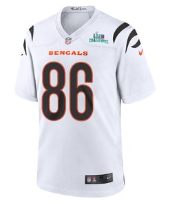Devin Asiasi 86 Cincinnati Bengals Super Bowl LVII Champions Men Game Jersey - White