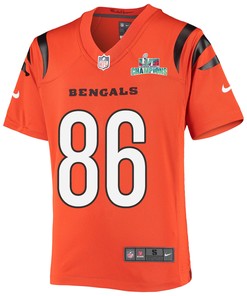 Devin Asiasi 86 Cincinnati Bengals Super Bowl LVII Champions Youth Alternate Game Jersey - Black