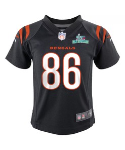 Devin Asiasi 86 Cincinnati Bengals Super Bowl LVII Champions Youth Game Jersey - Black