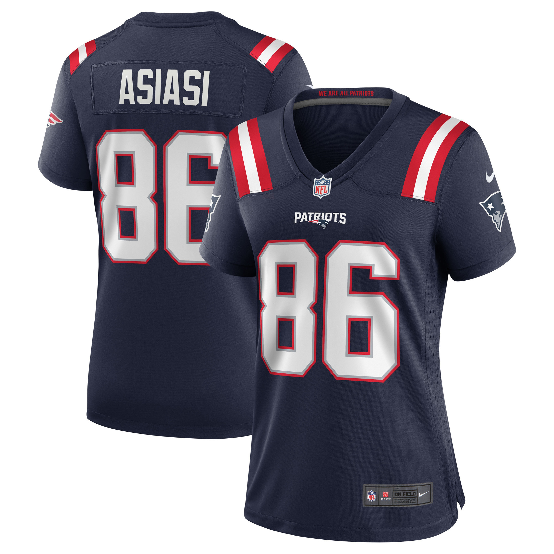 Devin Asiasi New England Patriots Womens Team Game Jersey - Navy Nfl