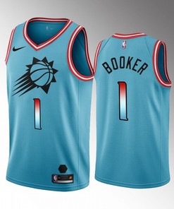Devin Booker 1 2022-23 Phoenix Suns Blue City Edition Men Jersey