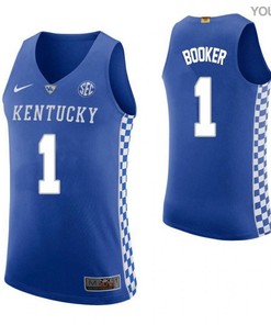 Devin Booker 1 Kentucky Wildcats Elite Basketball Home Youth Jersey - Blue