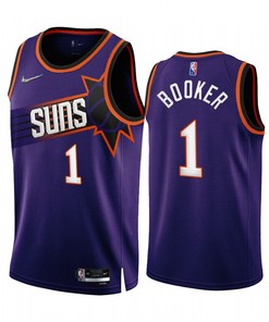 Devin Booker 1 Phoenix Suns 2022-23 Purple Icon Edition Jersey 75th