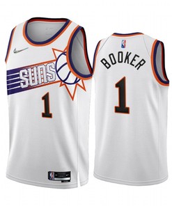 Devin Booker 1 Phoenix Suns 2022-23 White 1 Association Edition Jersey 75th