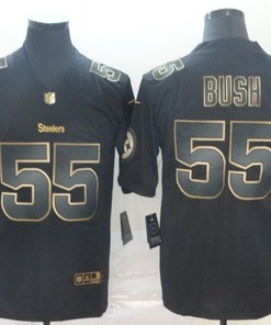 Devin Bush Jr #55 Pittsburgh Steelers Nfl Explosion Legendary Gold Black Jersey