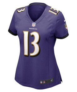 Devin Duvernay 13 Baltimore Ravens Women's Game Jersey - Purple