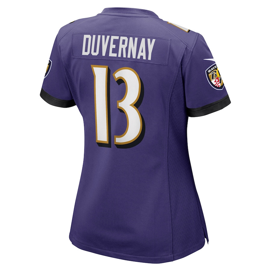 Devin Duvernay 13 Baltimore Ravens Women's Game Jersey - Purple