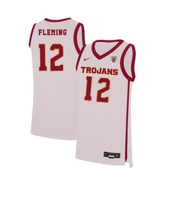 Devin Fleming 12 USC Trojans Elite Basketball Men Jersey - White
