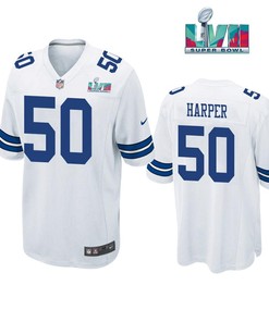 Devin Harper 50 Dallas Cowboys Super Bowl LVII Super Bowl LVII White Men Game Jersey