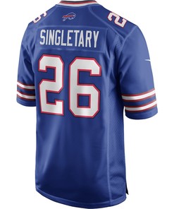 Devin Singletary 26 Buffalo Bills Game Player Jersey - Royal