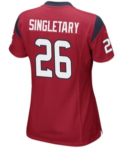 Devin Singletary 26 Houston Texans Alternate Game Women Jersey - Red
