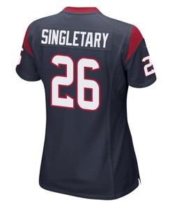 Devin Singletary 26 Houston Texans Game Women Jersey - Navy