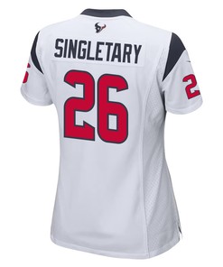 Devin Singletary 26 Houston Texans Game Women Jersey - White