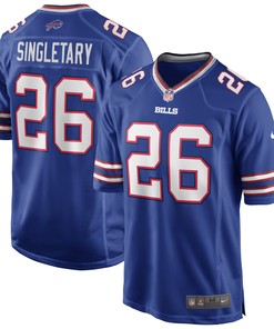 Devin Singletary Buffalo Bills Game Player Jersey - Royal Nfl
