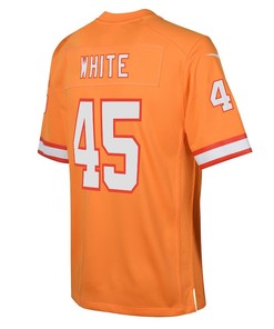 Devin White 45 Tampa Bay Buccaneers Throwback Game Youth Jersey - Orange