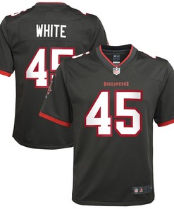 Devin White 45 Tampa Bay Buccaneers Youth Alternate Game Jersey - Pewter