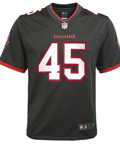 Devin White 45 Tampa Bay Buccaneers Youth Alternate Game Jersey - Pewter