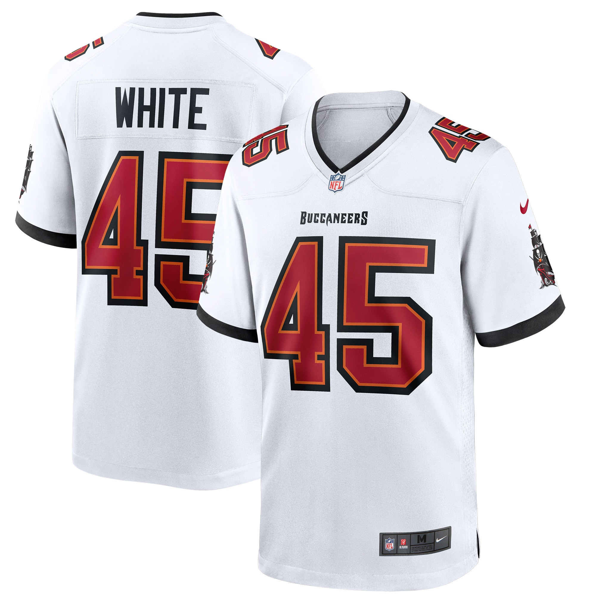 Devin White Tampa Bay Buccaneers Game Jersey White Nfl