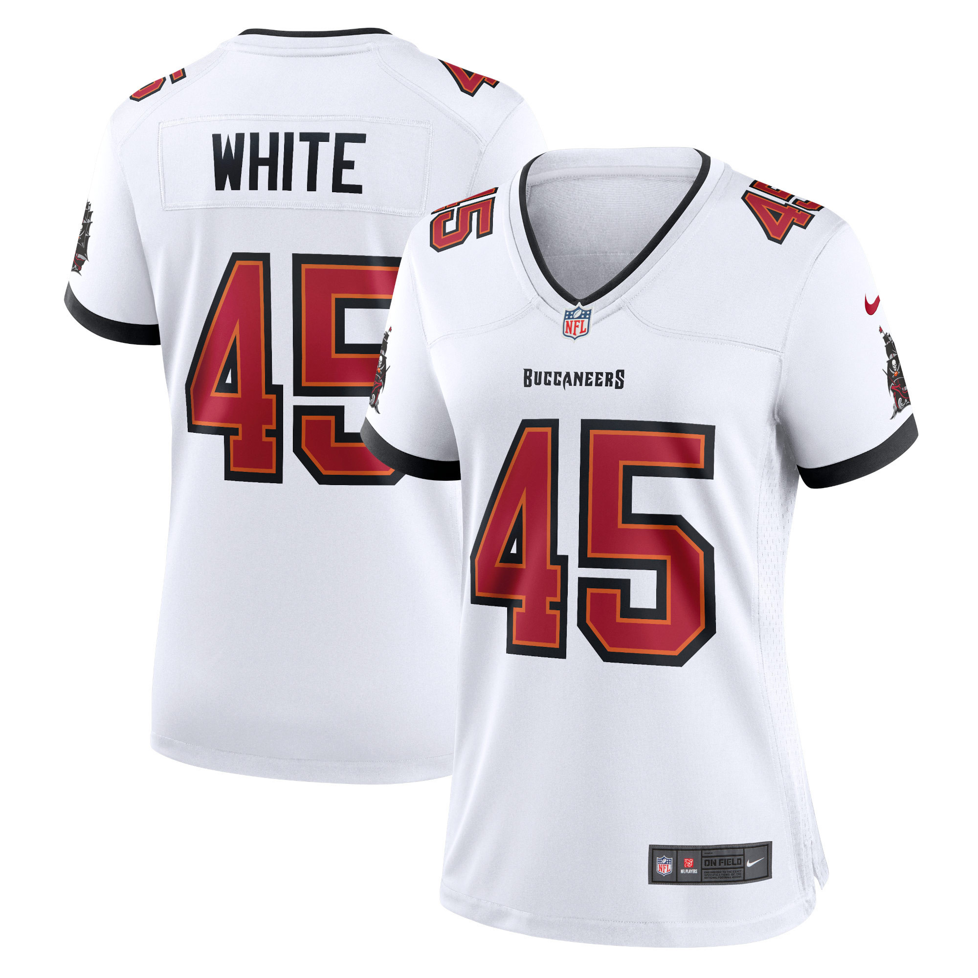 Devin White Tampa Bay Buccaneers Womens Game Jersey White Nfl