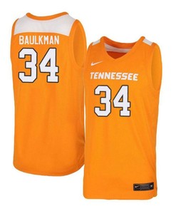 Devon Baulkman 34 Tennessee Volunteers Elite Basketball Men Jersey - Orange White