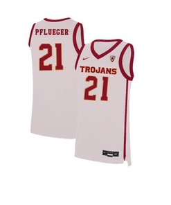 Devon Pflueger 21 USC Trojans Elite Basketball Men Jersey - White