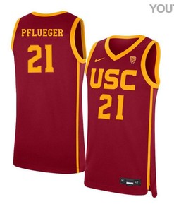 Devon Pflueger 21 USC Trojans Elite Basketball Youth Jersey - Red
