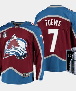 Devon Toews 7 Colorado Avalanche 2022 Stanley Cup Finals Burgundy Jersey Home