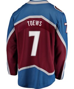 Devon Toews 7 Colorado Avalanche Stanley Cup 2023 Playoffs Patch Home Breakaway Men Jersey - Burgundy