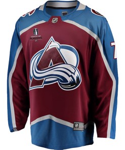 Devon Toews 7 Colorado Avalanche Stanley Cup 2023 Playoffs Patch Home Breakaway Men Jersey - Burgundy