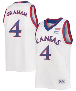 Devonte' Graham 4 Kansas Jayhawks Original Retro Brand Commemorative Classic Basketball Jersey - White