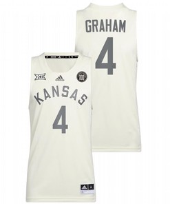 Devonte' Graham 4 White Kansas Jayhawks Alumni Basketball Reverse Retro Jersey
