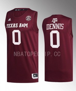 Dexter Dennis Texas AM Aggies 0 2022-23 Uniform Jersey College Basketball Maroon
