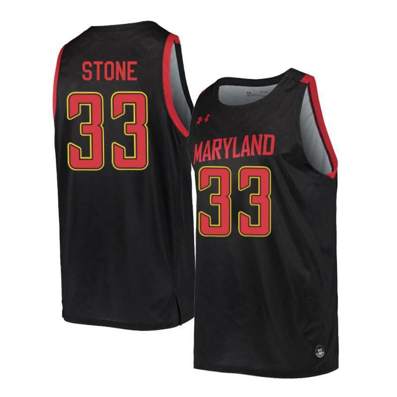 Diamond Stone 33 Maryland Terrapins Retro Basketball Men Jersey Black