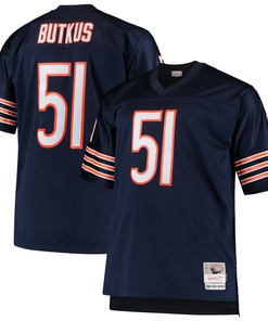 Dick Butkus Chicago Bears Mitchell & Ness Big & Tall 1966 Retired Player Replica Jersey - Navy Nfl
