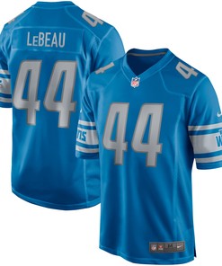 Dick Lebeau Detroit Lions Game Retired Player Jersey - Blue Nfl