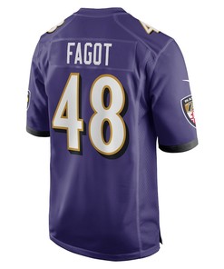 Diego Fagot Baltimore Ravens Player Game Jersey - Purple