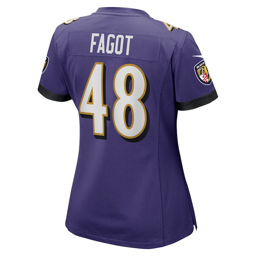 Diego Fagot Baltimore Ravens Women's Player Game Jersey - Purple
