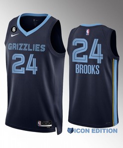 Dillon Brooks 24 Memphis Grizzlies Navy Jersey 2022-23 Icon Edition Swingman